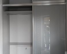 Встроенный шкаф-купе, матовое стекло с пескоструйным узором (3)